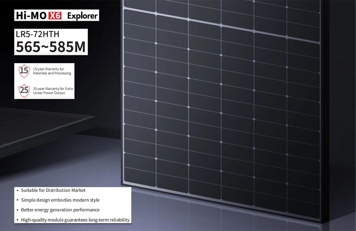 پنل خورشیدی ۵۸۵ وات لانگیLONGIمونوکریستال بای فشیالbaifacialدوطرفه