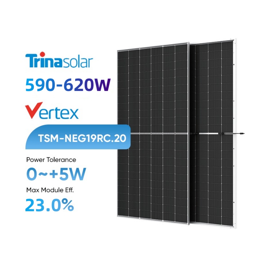 پنل خورشیدی 620 وات ترینا سولار Trina Solar  راندمان ۲۳٪ مونو کریستال بایفشیالBaifacialدوطرفه  | سری Vertex N